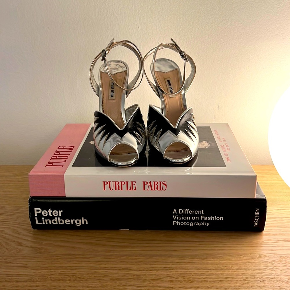 Miu Miu Metallic Sandals Size 40